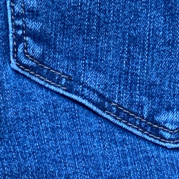 Madewell 10” High Rise Skinny Stretch Exposed Button Blue Jeans Size 32 in EUC - Picture 11 of 12